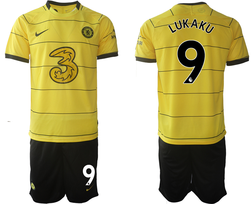 Men 2021-2022 Club Chelsea away yellow #9 Soccer Jersey->chelsea jersey->Soccer Club Jersey